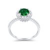 925 Sterling Silver Halo Art Deco Wedding Engagement Ring Round Cubic Zirconia