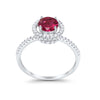 925 Sterling Silver Halo Art Deco Wedding Engagement Ring Round Cubic Zirconia
