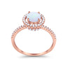 925 Sterling Silver Halo Art Deco Wedding Engagement Ring Round Cubic Zirconia