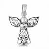 925 Sterling Silver Filigree Angel Pendant