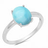 925 Sterling Silver Oval Lab White Opal Yellow Tone Wedding Ring