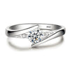 925 Sterling Silver 0.5ct Simulated Clear CZ Wedding Engagement Ring