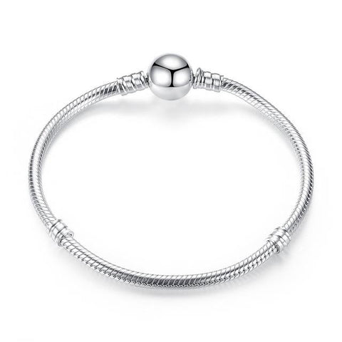 Original 925 Sterling Silver 7 Styles Chain Bracelet Bangle For Women