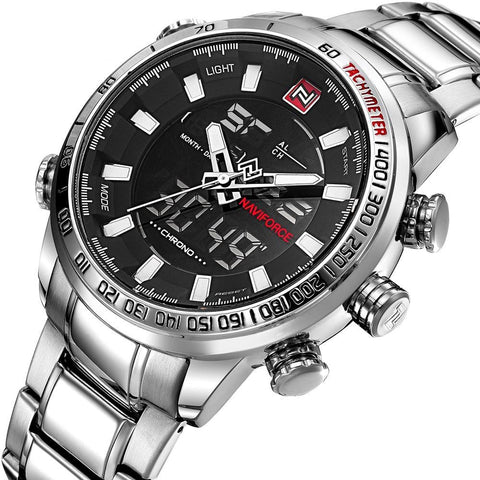Men Quartz Analog Luxury Fashion Sport Waterproof Stainless Watches