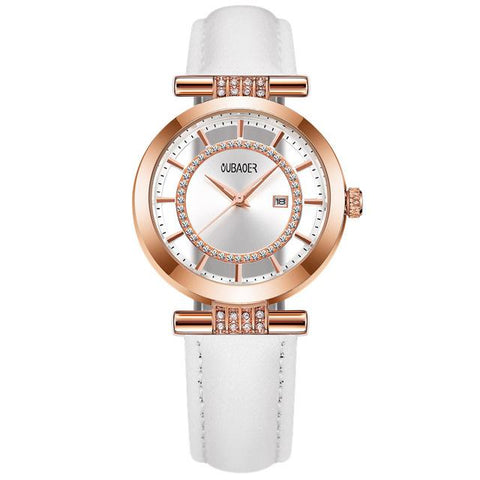 Genuine Leather Wrist Watch For Woman With Latest Design