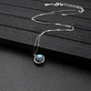Genuine 925 Sterling Silver Labradorite Chain Pendant Necklace For Women
