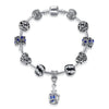 Authentic 925 Enamel Silver Crystal Bracelet For Women
