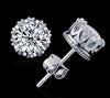 Cubic Zirconia Silver Stud Earrings for Women With 925 Sterling Sliver