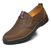 Men Casual Spring Split Leather Flats Comfortable Shoes