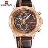 Top Brand Luxury Waterproof 24 hour Date Quartz Leather Sport Wrist Watch