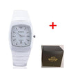 Women Ceramics Wrist Watch With Square Casual Waterproof Watch For Women