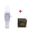 Women Ceramics Wrist Watch With Square Casual Waterproof Watch For Women