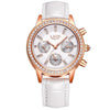 Top Diamond Design Luxury Leather Band Watch For Women
