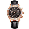 Top Diamond Design Luxury Leather Band Watch For Women