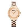 Stainless Steel Rose Gold Watch For Women With Standard Look