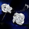 Cubic Zirconia 925 Silver Crystal Stud Earrings For Women Fashion
