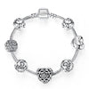 925 Original Silver Four Leaf Clover Bracelet Bangle For Women