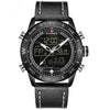 Sports Waterproof Multi function LED Chronograph Leather Wrist Watch Clock 9144