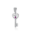 Princess Crown Love Lock CZ Pendant With 925 Sterling Silver Jewelry For Women