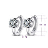 925 Sterling Silver Crystal Row Luxury Silver Earrings For Women
