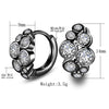 925 Sterling Silver Crystal Row Luxury Silver Earrings For Women