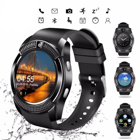 Touch Screen with Camera/SIM Card Slot, Waterproof Smart Watch
