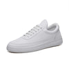 Men Soft Leather Flat Sneakers Shoes