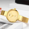 Stainless Steel Mesh Ultra Thin Waterproof Causal Small Wrist Watch For Women