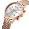 Business Chronograph Mesh Steel Classic Watch For Women
