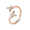 Adjustable Flower Design 925 Sterling Silver Ring