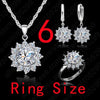 New Fashion Sun Flower Wedding Jewelry Pendant Necklace Rings With 925 Sterling Silver For Women