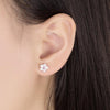 Cherry Blossoms Flower Crystal Earring With 100% 925 Sterling Silver For Women