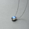 Pendant Chain Necklace With Halo Crystal Gemstone 925 Sterling Silver For Women