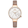Top Brand Luxury Fashion For Women With Leather Waterproof Clock