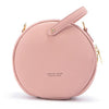Circular Design PU Leather Women Messenger Shoulder Handbag