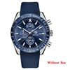 Silicone Strap Waterproof Sport Quartz Chronograph Military Watch