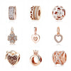Spacer Clip Charms Rose Gold With 100% 925 Sterling Silver Pendant For Women