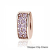Spacer Clip Charms Rose Gold With 100% 925 Sterling Silver Pendant For Women