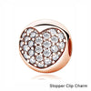 Charm Bead Rose Gold Pendant With Authentic 100% 925 Sterling Silver Jewelry For Women