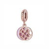 Charm Bead Rose Gold Pendant With Authentic 100% 925 Sterling Silver Jewelry For Women