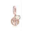 Charm Bead Rose Gold Pendant With Authentic 100% 925 Sterling Silver Jewelry For Women
