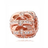 Charm Bead Rose Gold Pendant With Authentic 100% 925 Sterling Silver Jewelry For Women