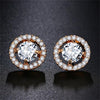 Cubic Zirconia Silver Stud Earrings for Women With 925 Sterling Sliver