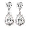 Cubic Zirconia Silver Stud Earrings for Women With 925 Sterling Sliver
