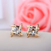 Cubic Zirconia Silver Stud Earrings for Women With 925 Sterling Sliver