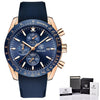Silicone Strap Waterproof Sport Quartz Chronograph Military Watch