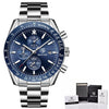 Silicone Strap Waterproof Sport Quartz Chronograph Military Watch