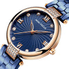 New Modern Fashion Blue Quartz Watch For Men & Women With Stainless Steel High Quality Watchband
