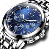New Watches Men Luxury Brand LIGE Chronograph
