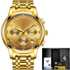 New Watches Men Luxury Brand LIGE Chronograph